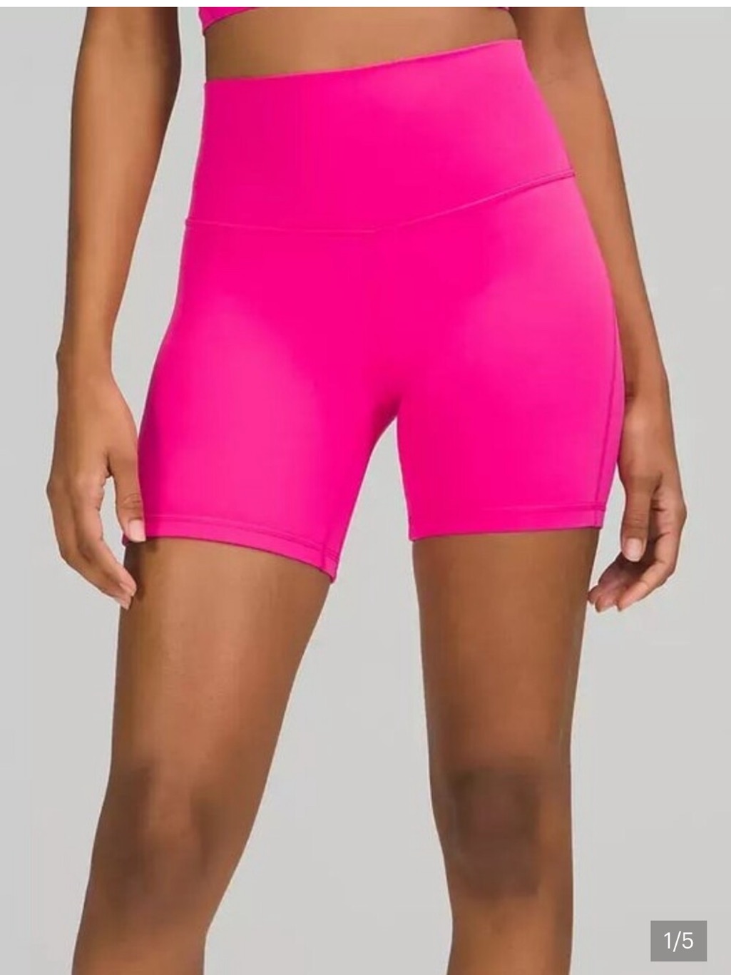 Yogalicious Lux Nwt Magenta Pink High Rise Biker Shorts Workout